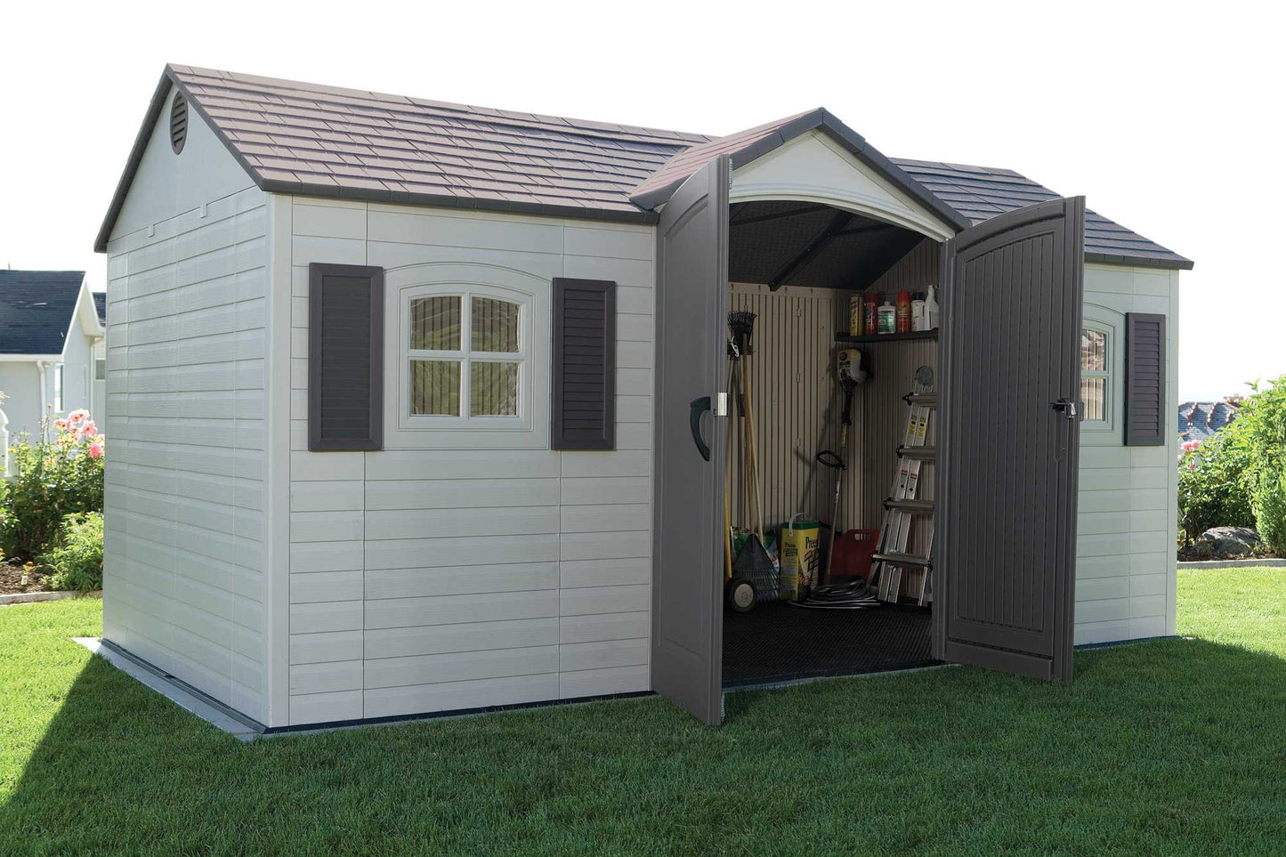 Lifetime Heavy Duty Single Entrance Plastic Shed 15x8ft