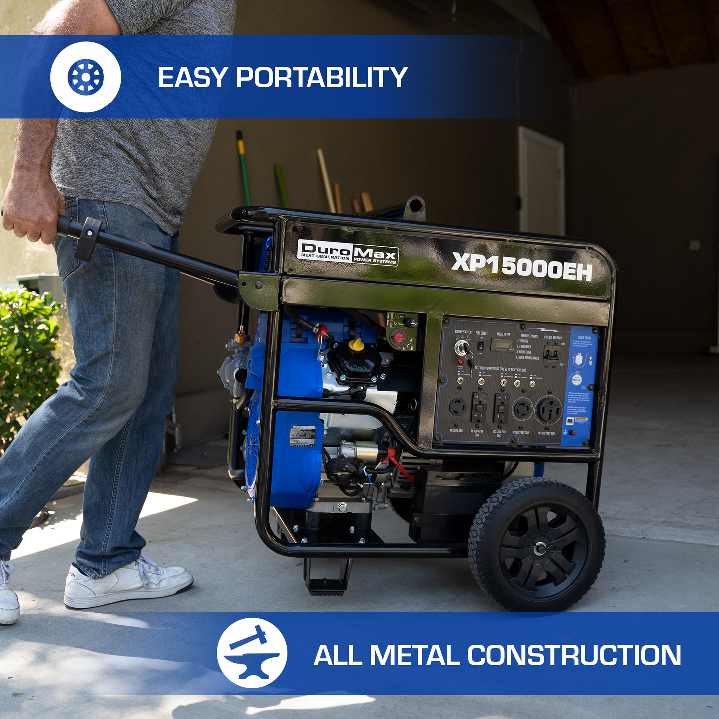 DuroMax XP15000EH 15000 Watt Dual Fuel Portable Generator