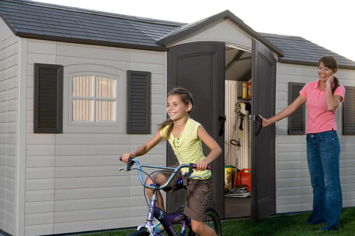 Lifetime Heavy Duty Single Entrance Plastic Shed 15x8ft