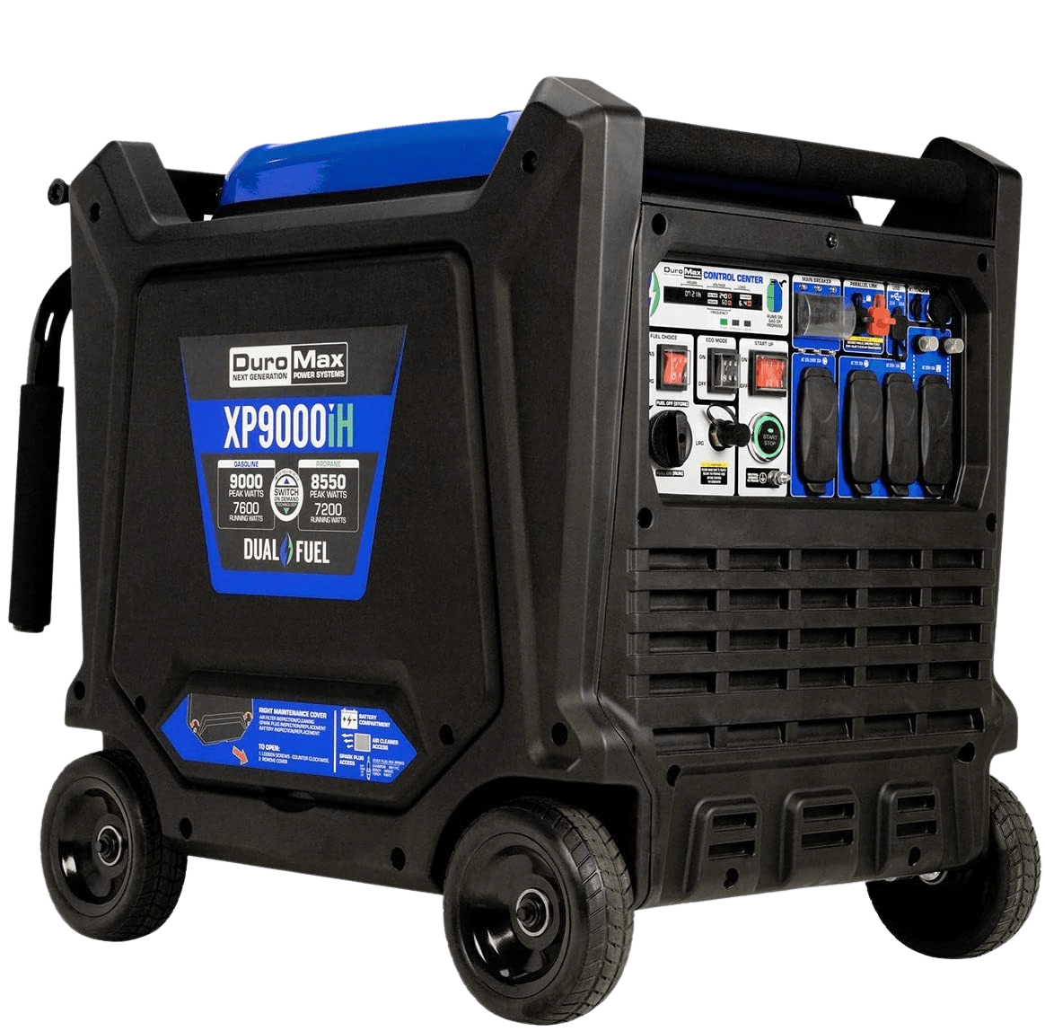 DuroMax XP9000iH 7600W/9000W 459cc Remote Start Dual Fuel Inverter Generator New
