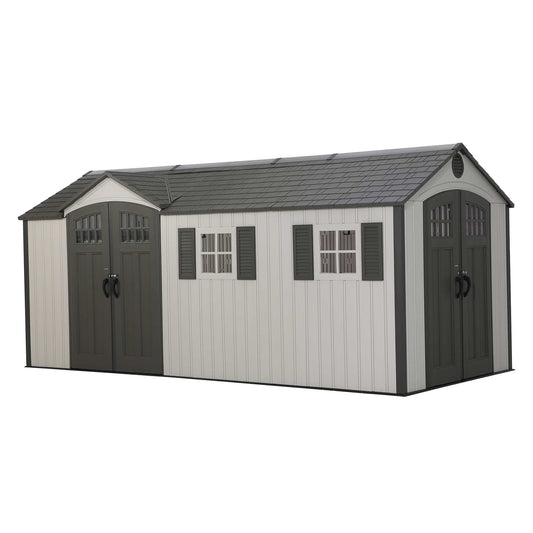 Lifetime Heavy Duty Dual Entrance Plastic Shed 17.5 x 8ft
