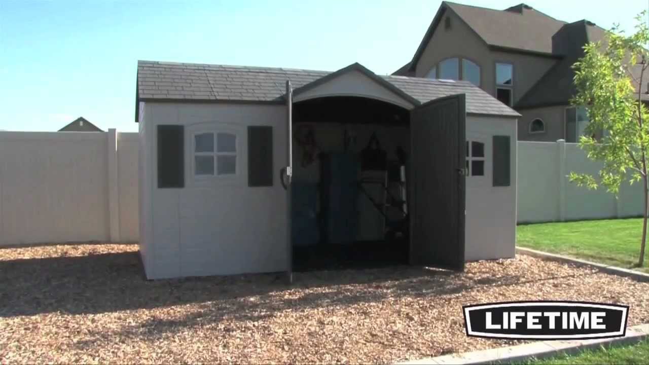 Lifetime Heavy Duty Single Entrance Plastic Shed 15x8ft